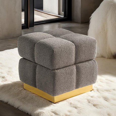 Aileen Charcoal Storage Stool by Furniture of America at Eve Furniture