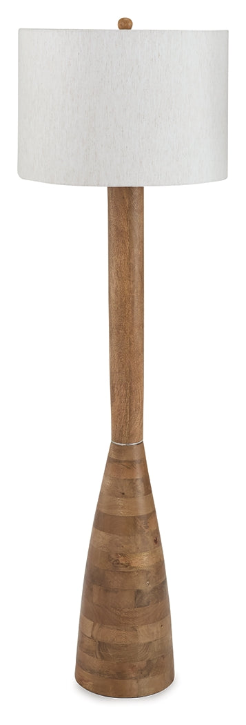 Ailsa Natural Brown Floor Lamp by Ashley at Eve Furniture