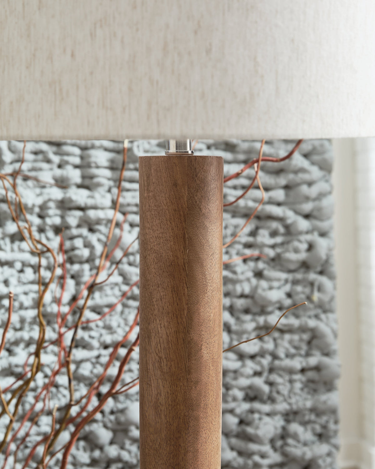 Ailsa Natural Brown Floor Lamp by Ashley at Eve Furniture