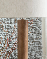 Ailsa Natural Brown Floor Lamp by Ashley at Eve Furniture