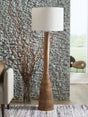 Ailsa Natural Brown Floor Lamp by Ashley at Eve Furniture