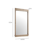 Aimee 44"X77" Solid Brushed Ash Floor Mirror by TOV Furniture at Eve Furniture