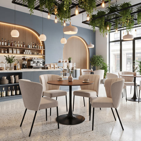 Aimee Beige Dining Chair (Set of 2) by Zuomod at Eve Furniture