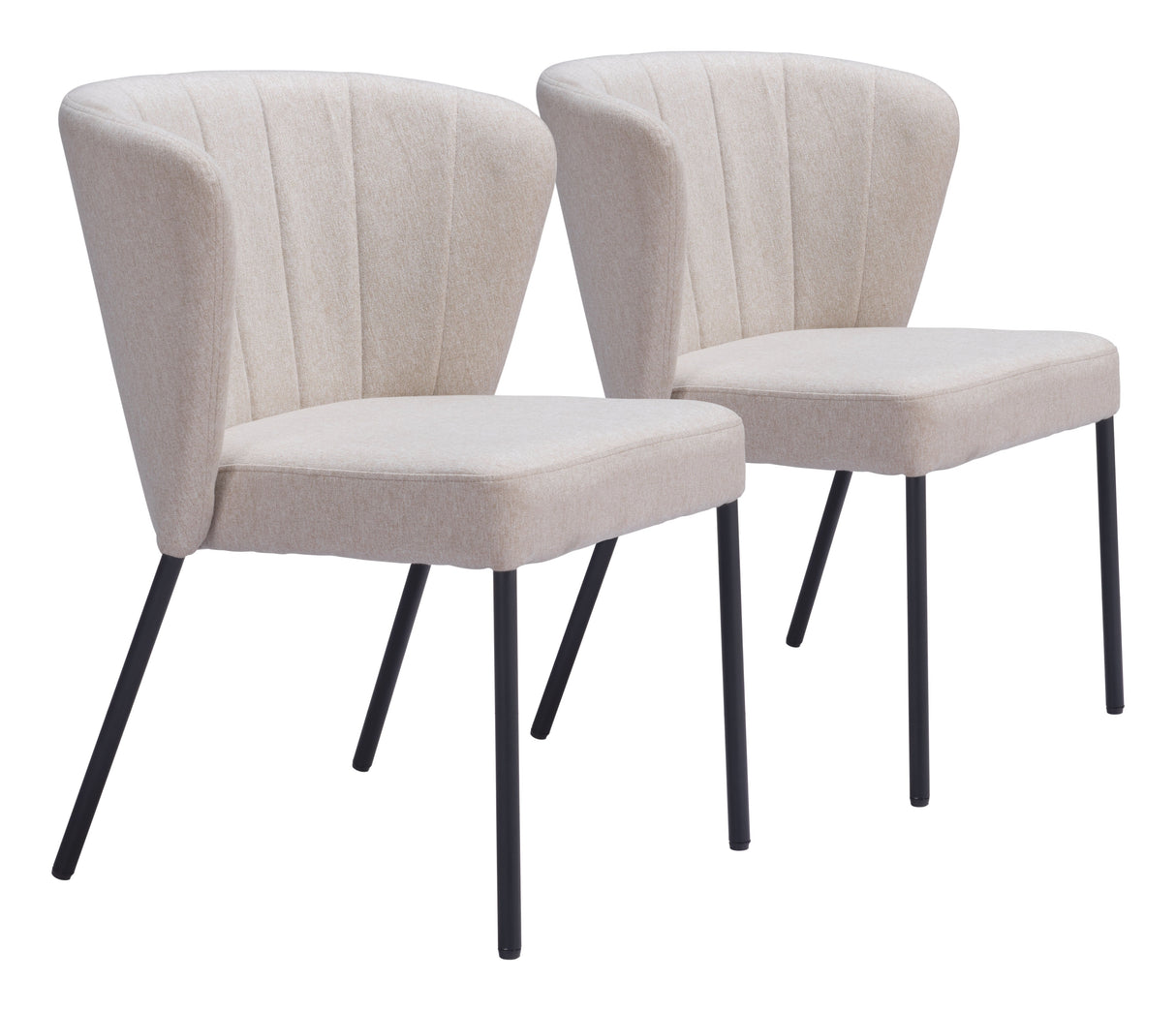 Aimee Beige Dining Chair (Set of 2) by Zuomod at Eve Furniture