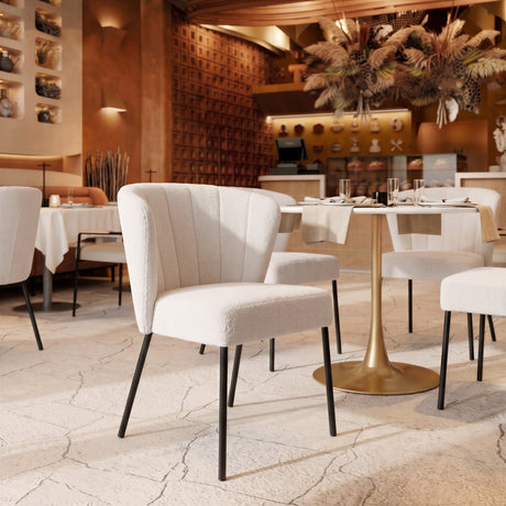 Aimee Cream Dining Chair (Set of 2) by Zuomod at Eve Furniture