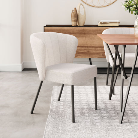 Aimee Cream Dining Chair (Set of 2) by Zuomod at Eve Furniture