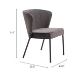 Aimee Gray Dining Chair (Set of 2) by Zuomod at Eve Furniture