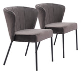 Aimee Gray Dining Chair (Set of 2) by Zuomod at Eve Furniture
