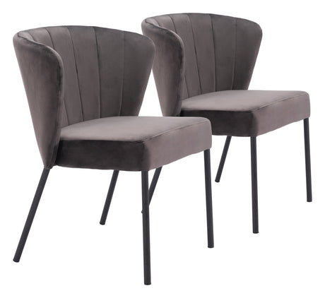 Aimee Gray Dining Chair (Set of 2) by Zuomod at Eve Furniture