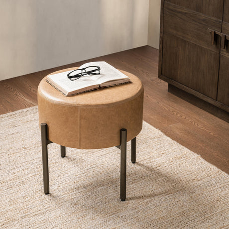 Aimie Sedona Brown Accent Stool by Classic Home at Eve Furniture