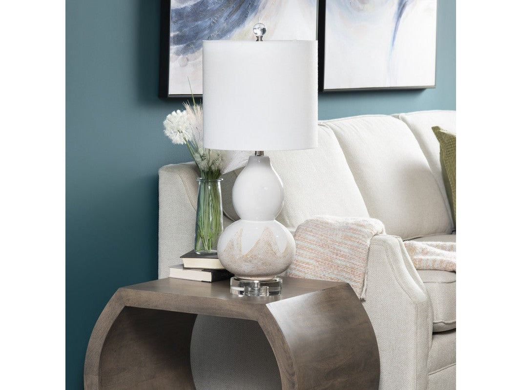 Ainsley White Table Lamp (Set of 2) by Crestview at Eve Furniture
