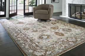 Ainswick Brown/Beige/Gray Memory Foam Large Rug by Ashley at Eve Furniture