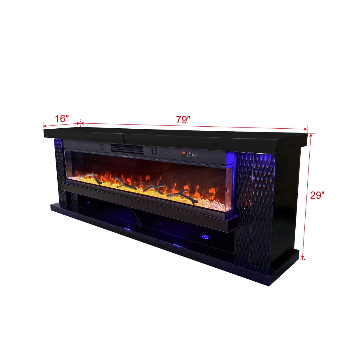Aira Black Fireplace by New Era Innovations at Eve Furniture