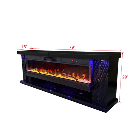 Aira Black Fireplace by New Era Innovations at Eve Furniture