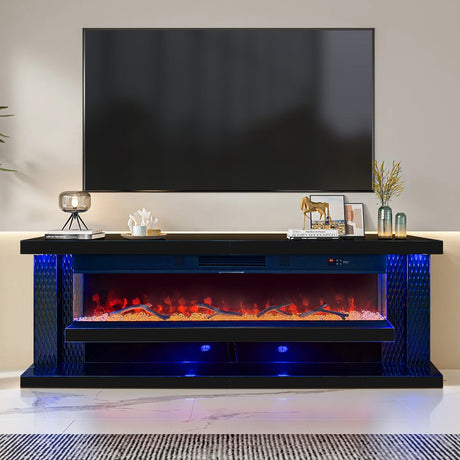 Aira Black Fireplace by New Era Innovations at Eve Furniture