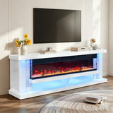 Aira White Fireplace by New Era Innovations at Eve Furniture