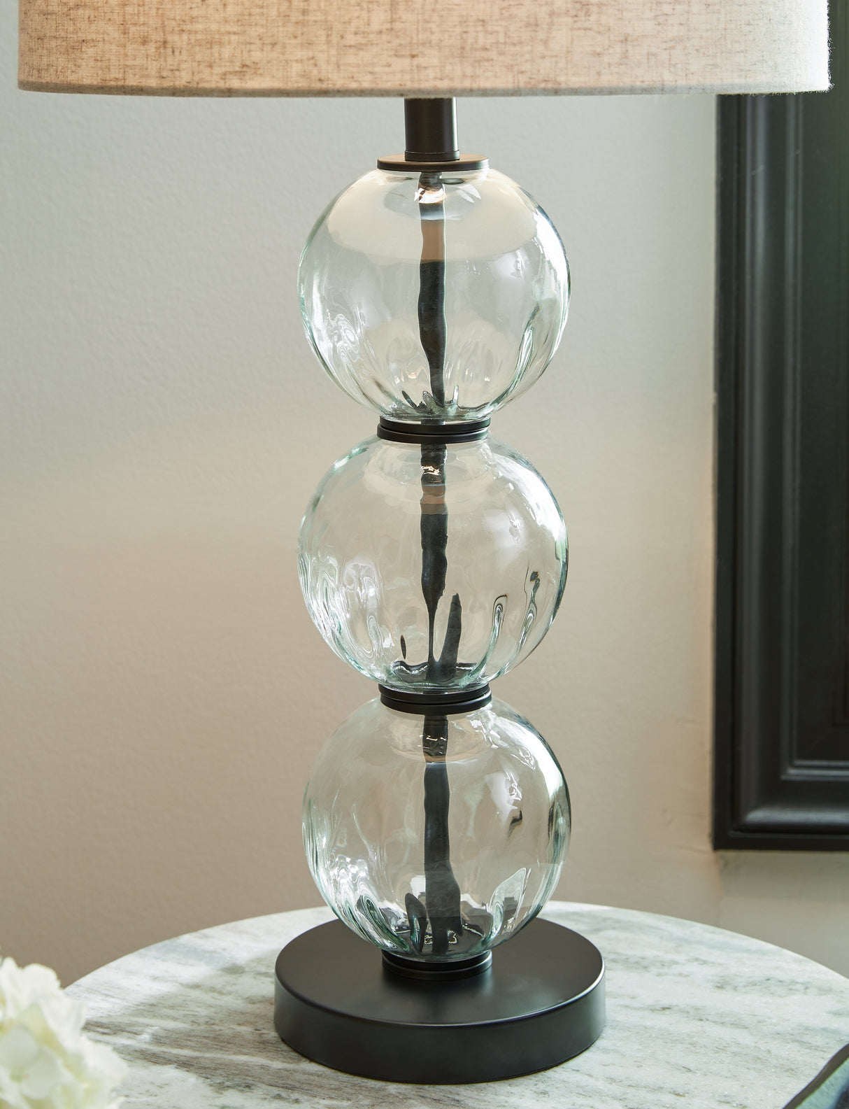 Airbal Clear/Black Table Lamp