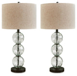 Airbal Clear/Black Table Lamp by Ashley at Eve Furniture