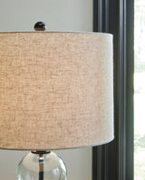 Airbal Clear/Black Table Lamp by Ashley at Eve Furniture