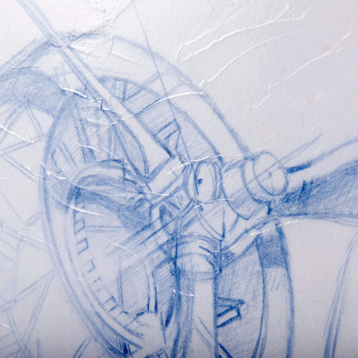 Airplane Mechanical Sketch I by Ethan Harper a Hand Embellished Textured Framed Art Print by Mercana at Eve Furniture