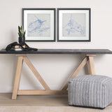 Airplane Mechanical Sketch II by Ethan Harper Hand Embellished Framed Art Print Matted under Glass by Mercana at Eve Furniture
