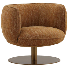 Aisha Swivel Chair, Mustard by Dovetail at Eve Furniture