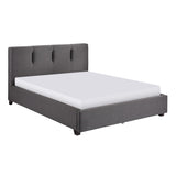 Aitana Graphite California King Platform Bed with Storage Footboard