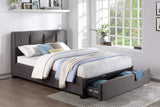 Aitana Graphite Eastern King Platform Bed with Storage Footboard