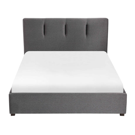 Aitana Graphite Full Platform Bed with Storage Footboard by Homelegance at Eve Furniture