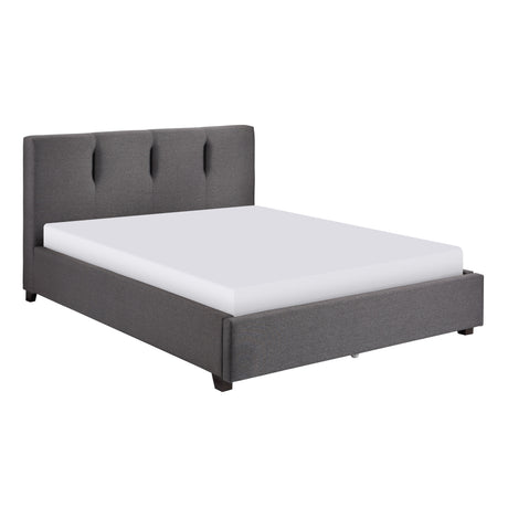 Aitana Graphite Full Platform Bed with Storage Footboard by Homelegance at Eve Furniture