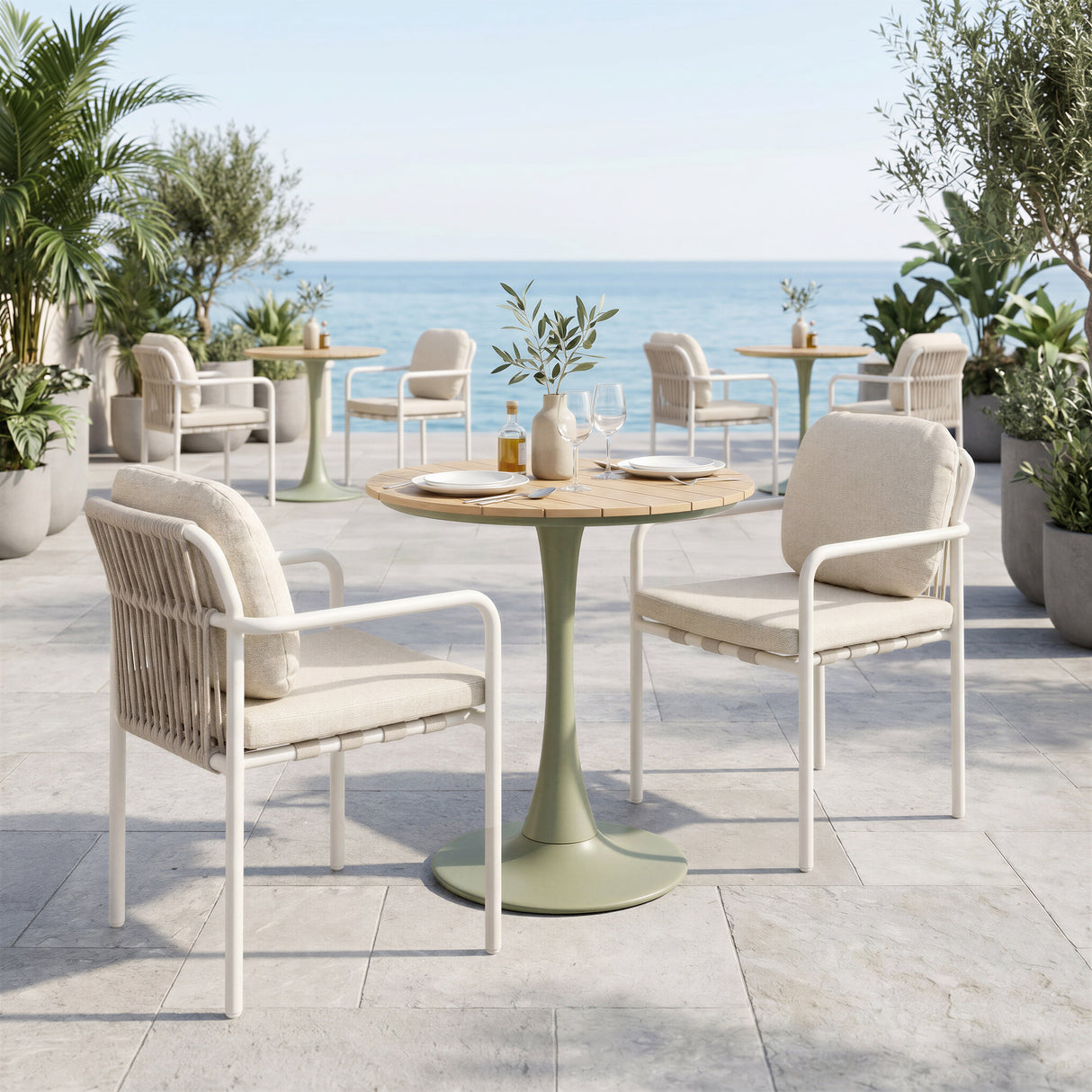 Aite Beige Outdoor Dining Chair (Set of 2) by Zuomod at Eve Furniture