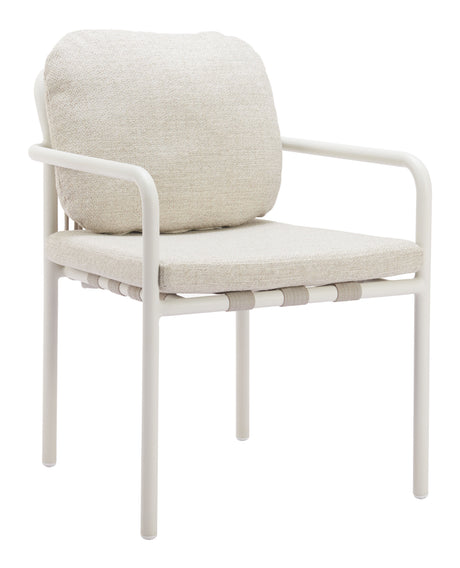 Aite Beige Outdoor Dining Chair (Set of 2) by Zuomod at Eve Furniture