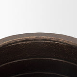 Aivana Extra Large Antiqued Gold Metal Floor Vase by Mercana at Eve Furniture