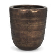 Aivana Extra Large Antiqued Gold Metal Floor Vase by Mercana at Eve Furniture