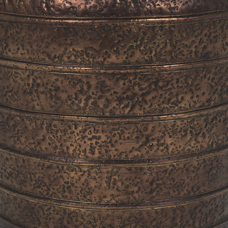Aivana Large Antiqued Gold Metal Floor Vase by Mercana at Eve Furniture