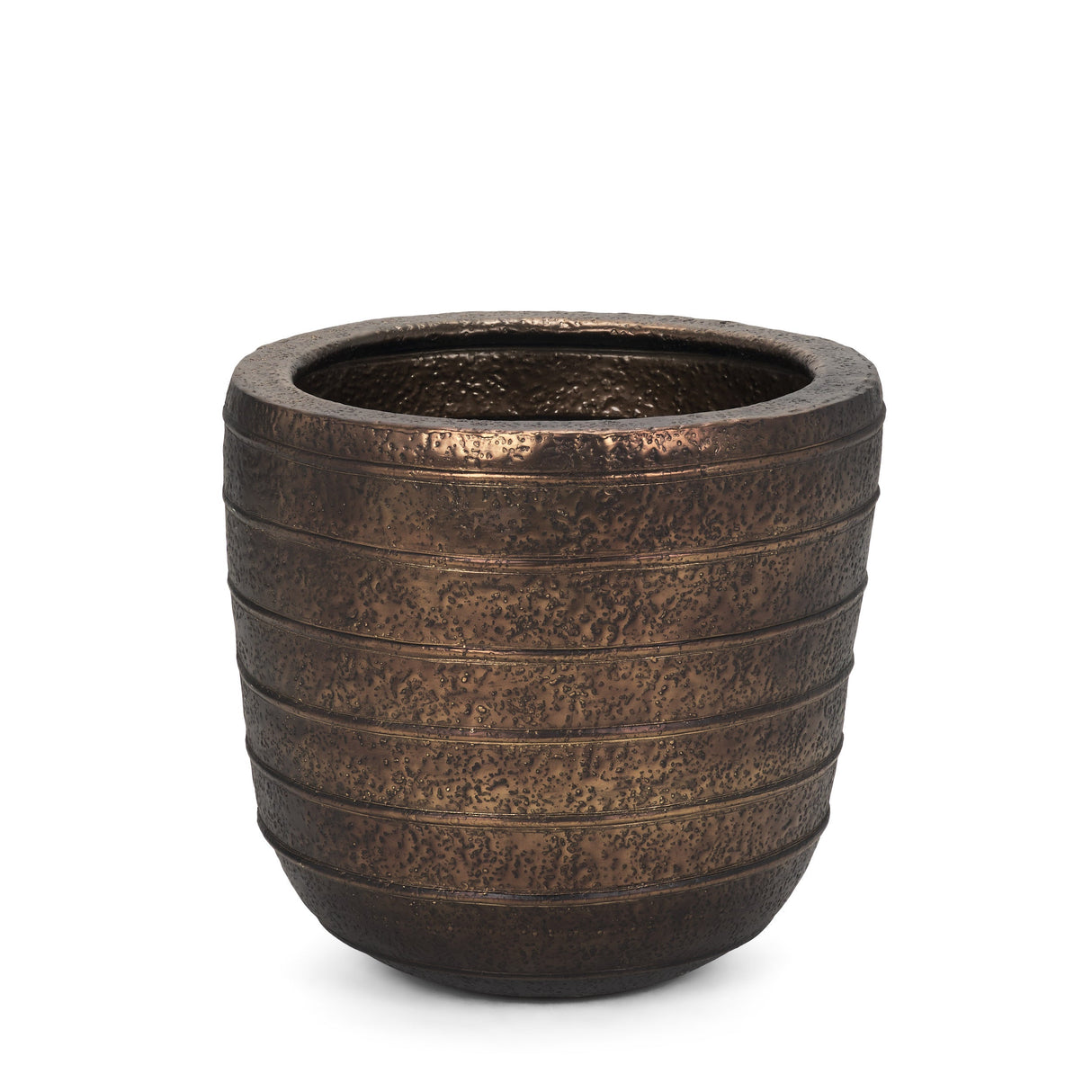 Aivana Large Antiqued Gold Metal Floor Vase by Mercana at Eve Furniture