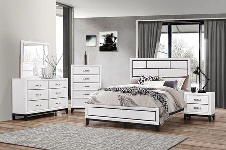 Akerson Chalk Full Panel Bed by Crown Mark at Eve Furniture