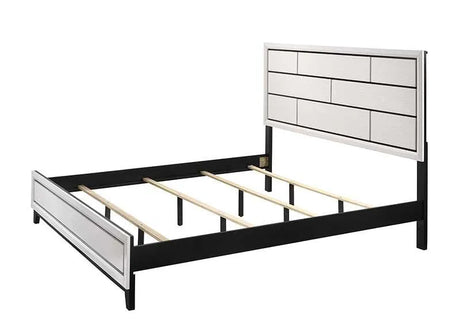 Akerson Chalk King Panel Bed by Crown Mark at Eve Furniture