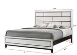 Akerson Chalk King Panel Bed by Crown Mark at Eve Furniture