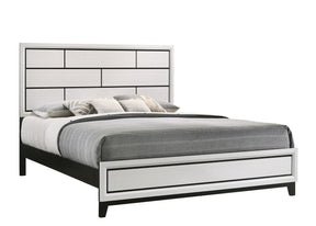 Akerson Chalk King Panel Bed by Crown Mark at Eve Furniture