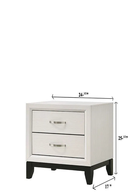 Akerson Chalk Nightstand by Crown Mark at Eve Furniture