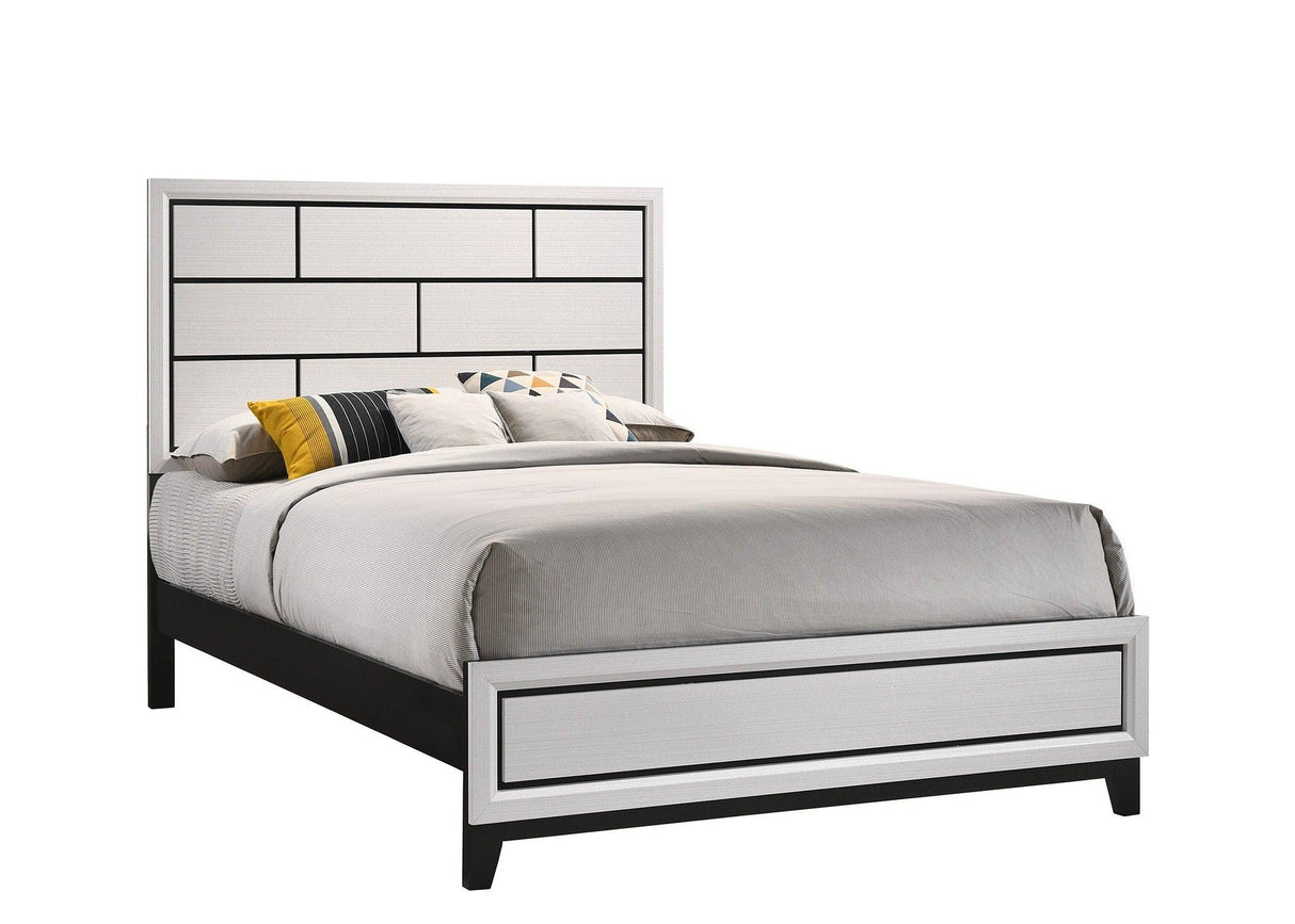 Akerson Chalk Twin Panel Bed by Crown Mark at Eve Furniture