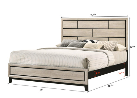 Akerson Driftwood King Panel Bed by Crown Mark at Eve Furniture