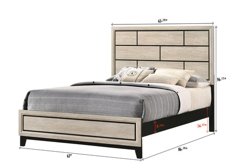 Akerson Driftwood Queen Panel Bed by Crown Mark at Eve Furniture