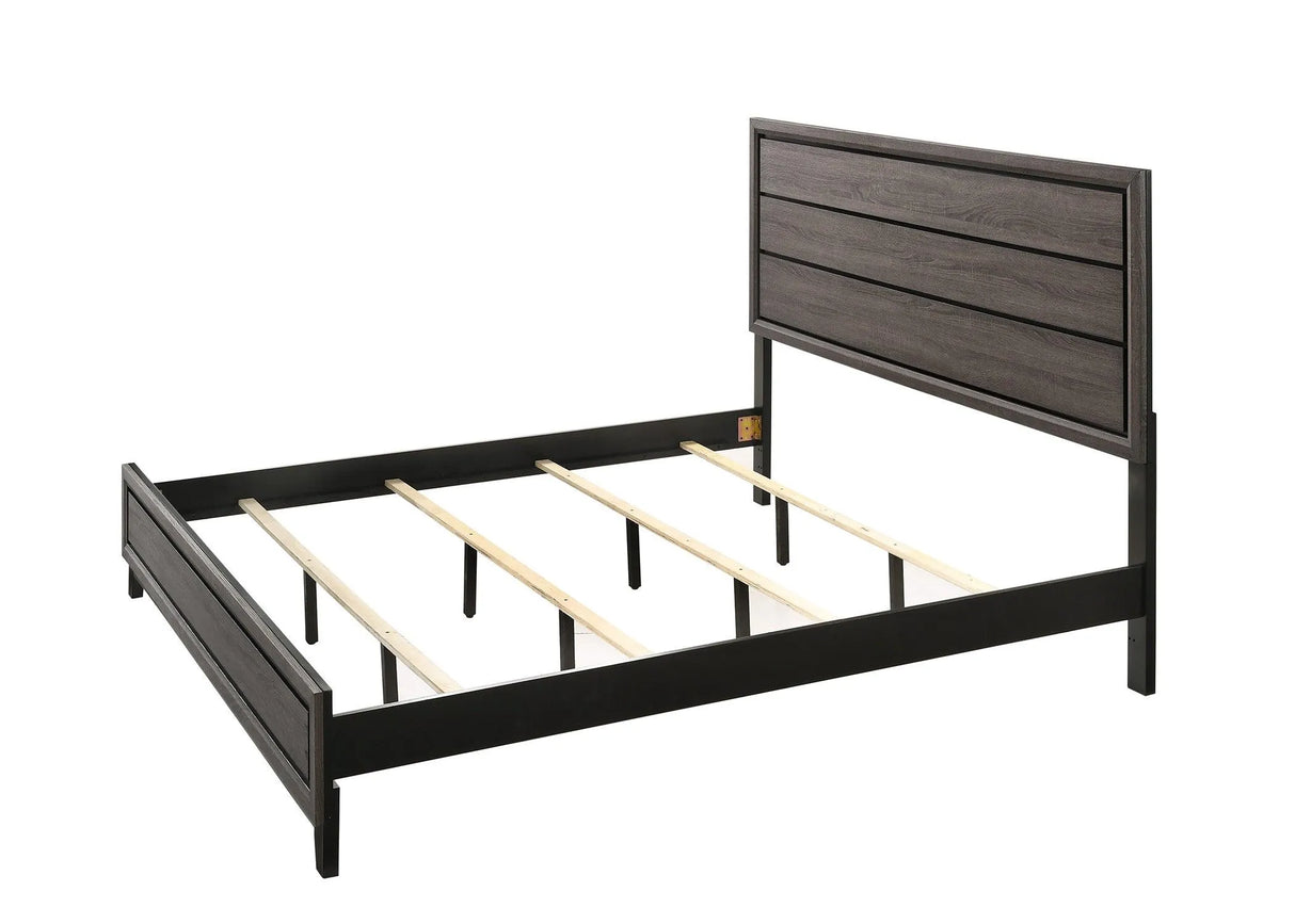 Akerson Gray King Panel Bed by Crown Mark at Eve Furniture