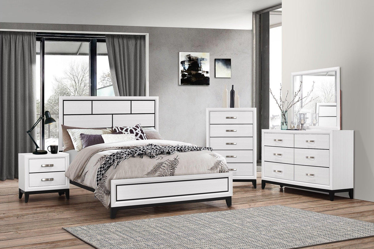 Akerson Chalk Panel Bedroom Set by Crown Mark at Eve Furniture