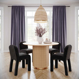 Akiba Natural Ash & Rattan 47" Round Dining Table by TOV Furniture at Eve Furniture