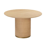 Akiba Natural Ash & Rattan 47" Round Dining Table by TOV Furniture at Eve Furniture
