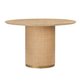 Akiba Natural Ash & Rattan 47" Round Dining Table by TOV Furniture at Eve Furniture