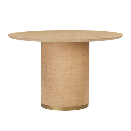 Akiba Natural Ash & Rattan 47" Round Dining Table by TOV Furniture at Eve Furniture
